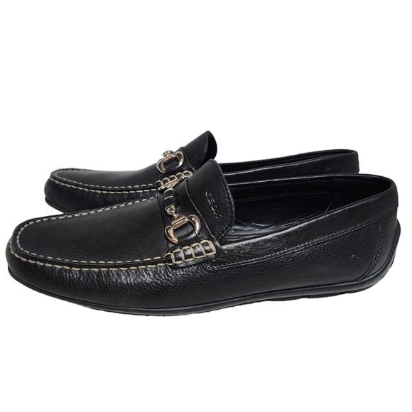 Geox Respira black loafers.Men's size EU 43